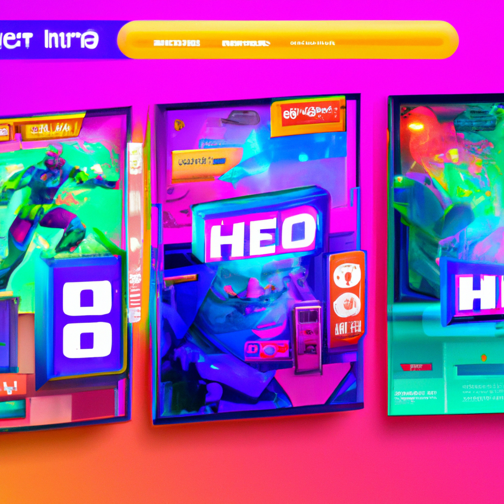 PulsePlay hero montage: neon arcade UI, players spectating, level editor overlay